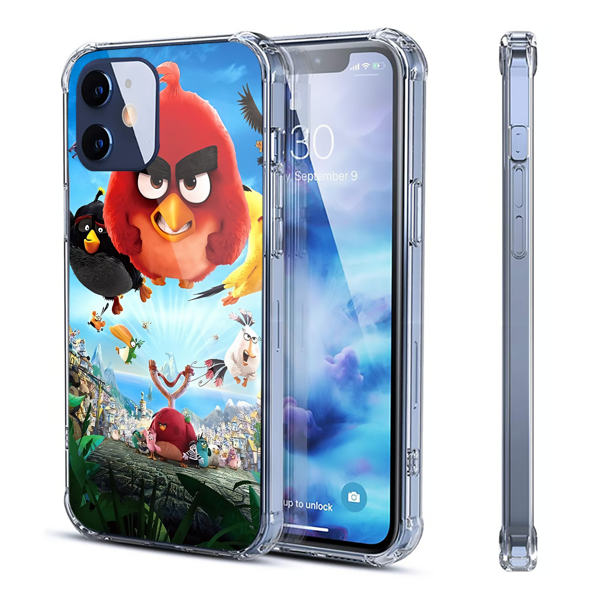 （画像用） Angry Birds アングリーバード 【iPhone 12シリーズ対応】透明スマホケース（クリアソフトケース）